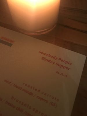 Dinner by candlelight  at Somebody People in Denver