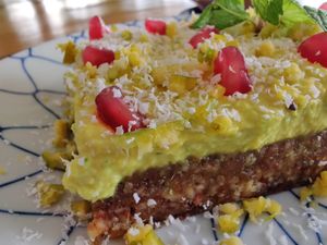 Delicious vegan lemon cake at Foods & Roots in Koh Phangan