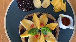 Buckwheat pancakes!!! at Foods & Roots in Koh Phangan