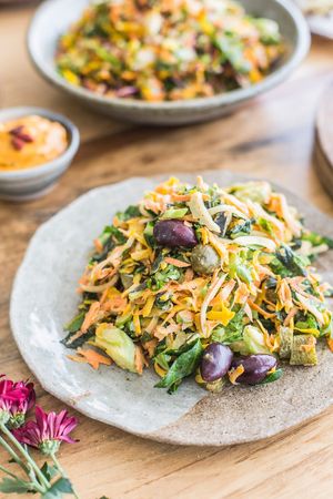 Salads at Foods & Roots in Koh Phangan