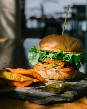 Burgers  at Foods & Roots in Koh Phangan