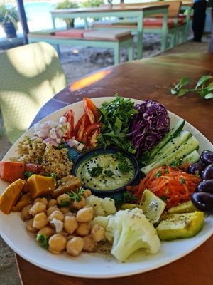 Salad bowl was a big portion of loveliness! 😋 at Foods & Roots in Koh Phangan