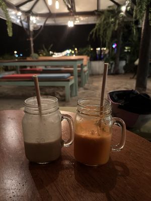 Moca Shake and Boost Juice  at Foods & Roots in Koh Phangan