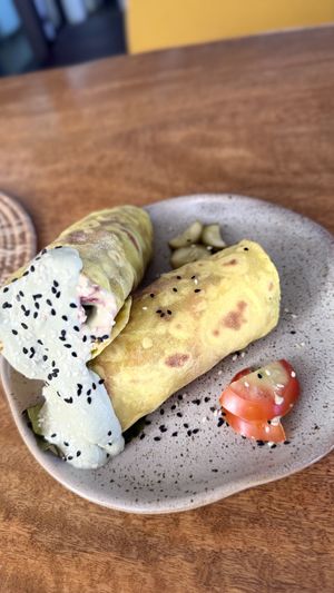 Tempeh wrap  at Foods & Roots in Koh Phangan