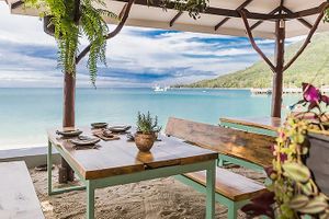 View from the sitting area outside at Foods & Roots in Koh Phangan