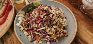 Burmese tea leaf salad at Foods & Roots in Koh Phangan