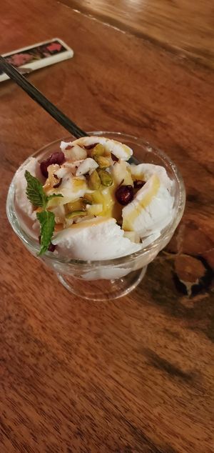 Coconut ice cream at Foods & Roots in Koh Phangan