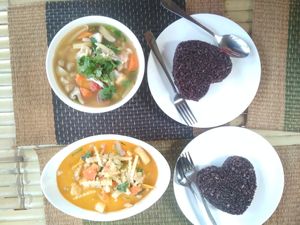 Thai soup and curry at Rakpak in Koh Samui