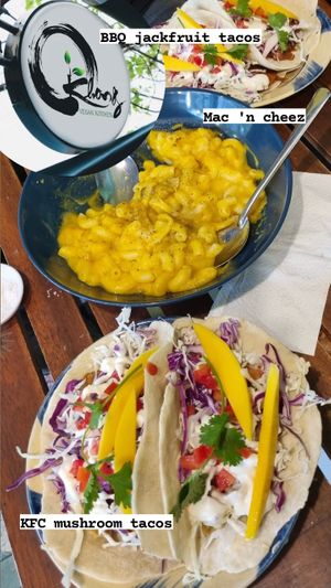 The crunch on the KFC mushroom tacos were perfect! Amazing meal #Veganuary at Khong Vegan Restaurant  in Da Nang