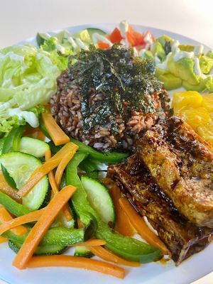 Teriyaki Tofu Rice Bowl at Khong Vegan Restaurant  in Da Nang