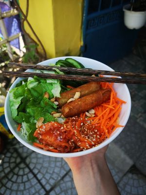 Spring rolls salad at Khong Vegan Restaurant  in Da Nang