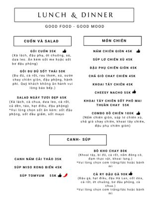 
This is our newest menu.
 at Khong Vegan Restaurant  in Da Nang