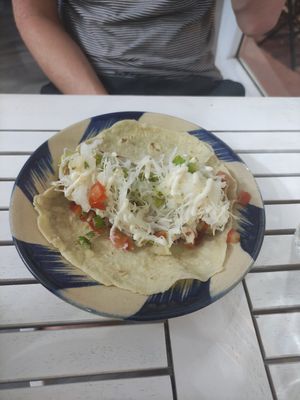 Tofu taco (quite small!) at Khong Vegan Restaurant  in Da Nang