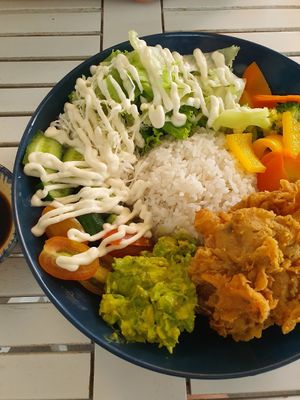 Crispy Mushroom Bowl at Khong Vegan Restaurant  in Da Nang
