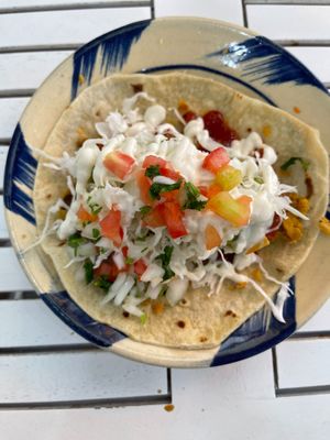 CRISPY MUSHROOM TACO
- Bänh kep Mê nhân nãm chiên giön - 40,000
 at Khong Vegan Restaurant  in Da Nang