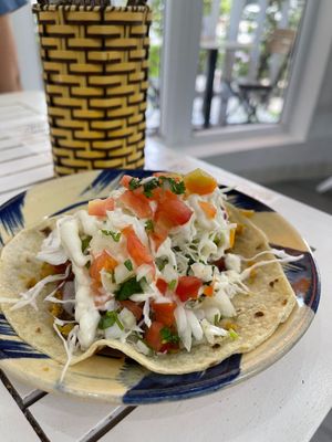 CRISPY MUSHROOM TACO
- Bänh kep Mê nhân nãm chiên giön - 40,000
 at Khong Vegan Restaurant  in Da Nang