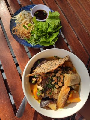 Mi Quang at Khong Vegan Restaurant  in Da Nang