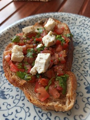 Bruscetta at Khong Vegan Restaurant  in Da Nang