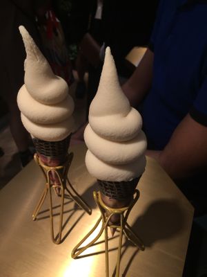 Oat milk vegan ice soft serve :) at DAMA in Kowloon