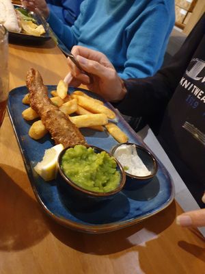 Banana blossom fish at Rashleigh Arms in St Austell