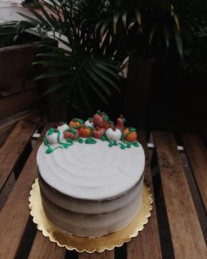 Autumn spice vegan cake at The Tipsy Muse Café in Fredericton