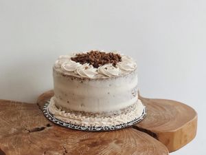 Vegan carrot cake at The Tipsy Muse Café in Fredericton