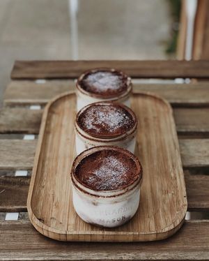 Vegan tiramisu at The Tipsy Muse Café in Fredericton