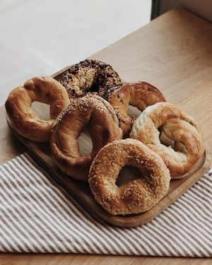 Bagels at The Tipsy Muse Café in Fredericton