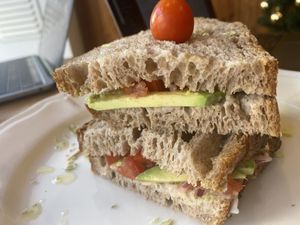 Sandwhich with avocado  at FOOD Mercearia Biológica in Lisbon