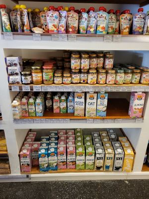 Vegan milk at FOOD Mercearia Biológica in Lisbon