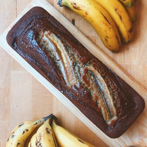 Banana bread at FOOD Mercearia Biológica in Lisbon
