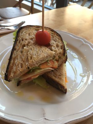 Vegan warm sandwich at FOOD Mercearia Biológica in Lisbon
