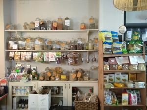 Inside at ToBio Vegan Shop in Naples