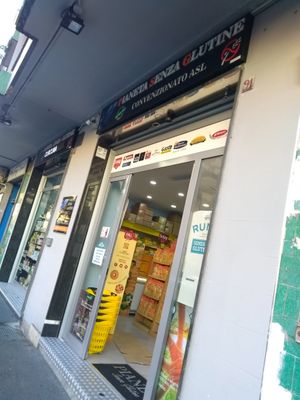 From outside at Pianeta Senza Glutine in Naples