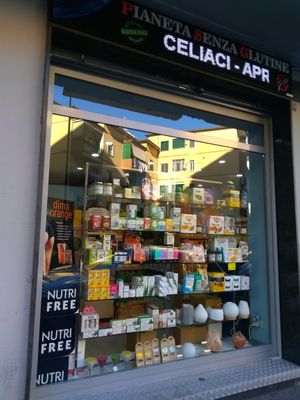 Outside at Pianeta Senza Glutine in Naples