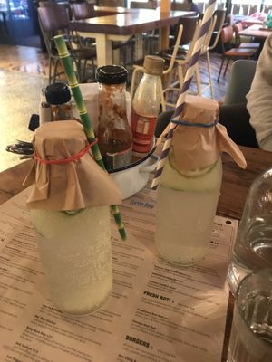 Refreshing elderflower coolers. at Turtle Bay in Leamington Spa