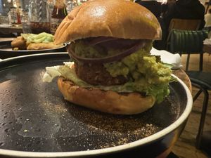 Motherclucker burger  at Turtle Bay in Leamington Spa