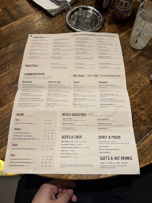 Updated menu 2 - March 2024  at Turtle Bay in Leamington Spa