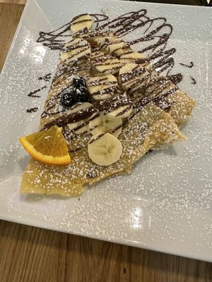 Vegan Crêpe with banana and chocolate   at Emma's Feinfood in Leipzig