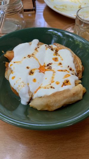Börek with potatoes and almond joghurt   at Gabo Kitchen in Ankara