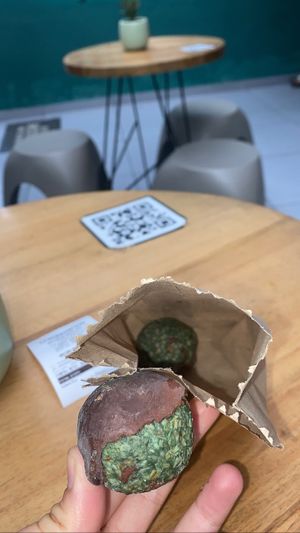 Peanut butter balls  at MatchaChá in Bogota