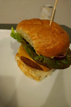 Classic Vegan Burger with Beyond Meat Patty and Extra Cheese - €10 at Smokey Greens in Berlin