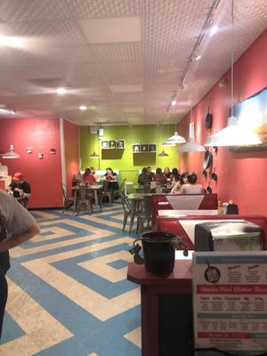 Inside. They also have picnic tables outside   at The Iron Daisy in Tallahassee