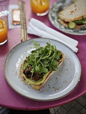 Avocado toast at Little Big House in Thessaloniki
