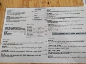 Carta at Choclo y Maíz Cocina Vegana in Guadalajara