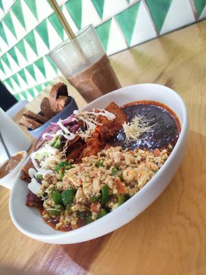 Tofu scramble at Choclo y Maíz Cocina Vegana in Guadalajara