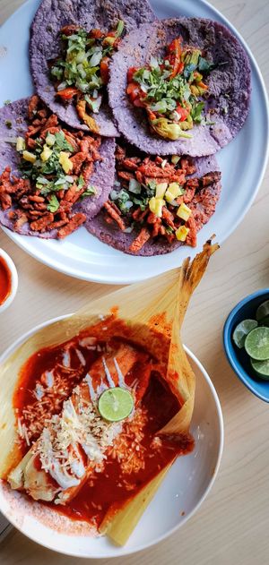 Tacos al Pastor, Tamales at Choclo y Maíz Cocina Vegana in Guadalajara