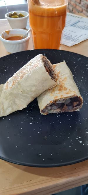 Burrito norteño at Choclo y Maíz Cocina Vegana in Guadalajara