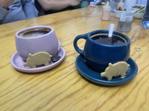 Coffee with a cookie  at Choclo y Maíz Cocina Vegana in Guadalajara