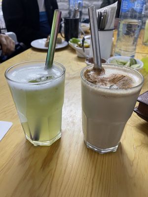Limonada y horchata   at Choclo y Maíz Cocina Vegana in Guadalajara